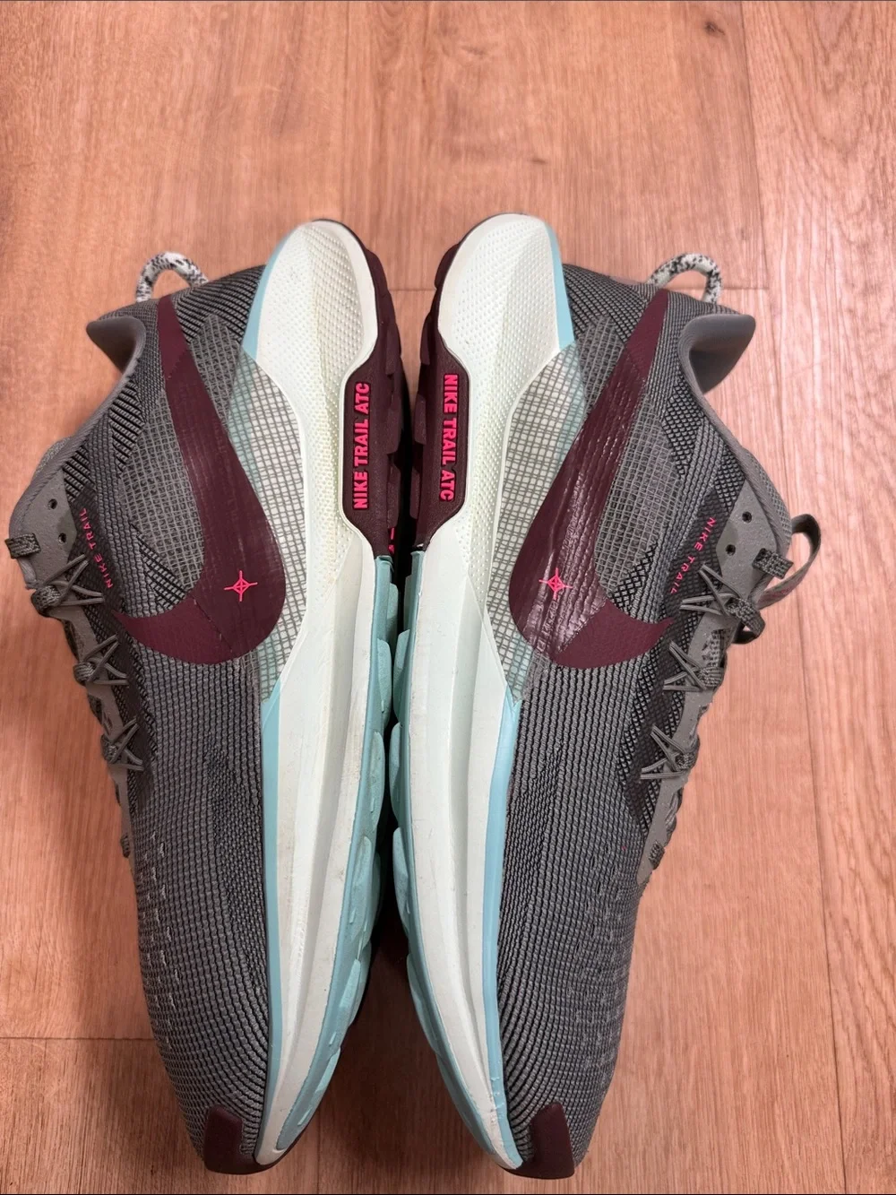 Nike PegasusTrail 5 Running Shoes - Green Mint and Maroon Accents